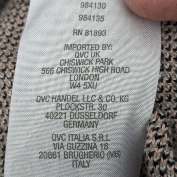 Isaac Mizrahi Live! Women's sz XS Fringe Black/Pink Floral Open Cardigan Pockets - Picture 9 of 9